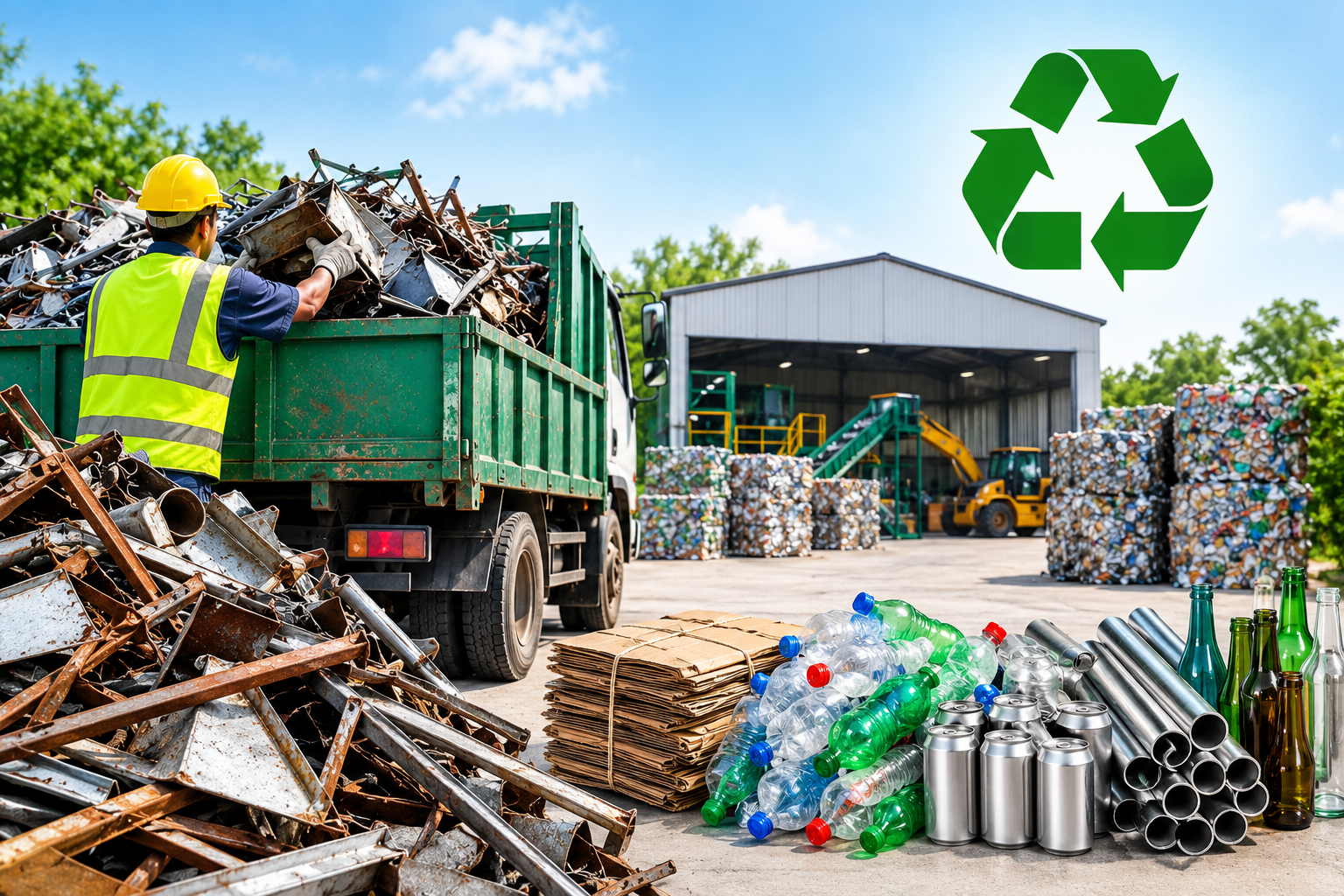 scrap yard recycling in action