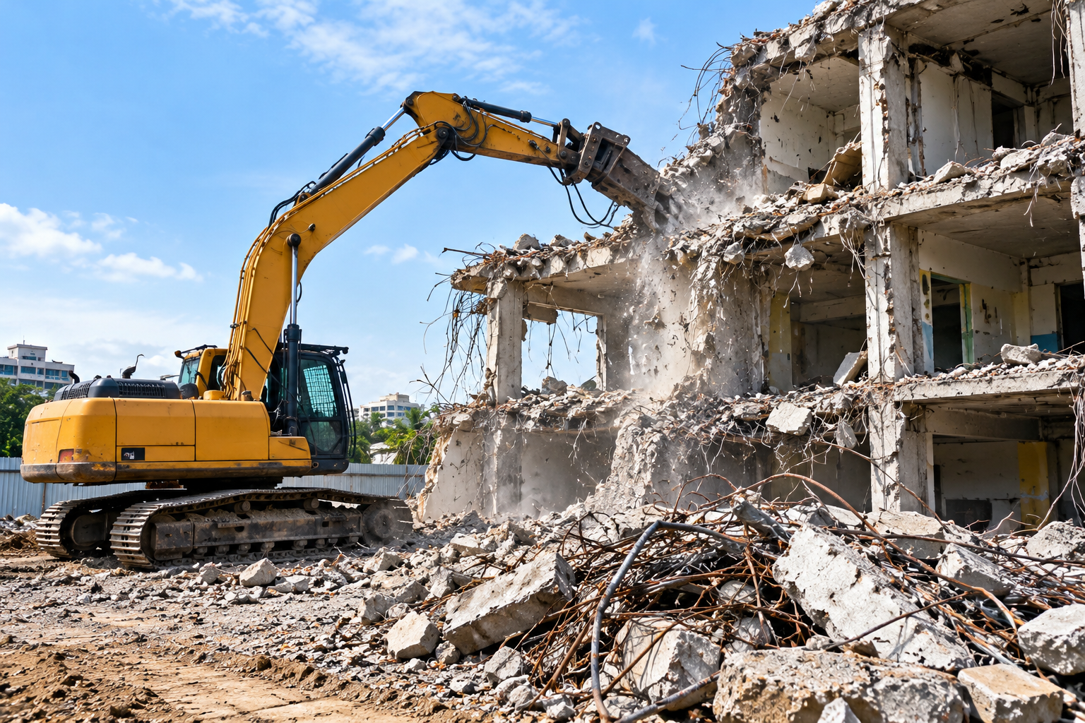 urban demolition in progress